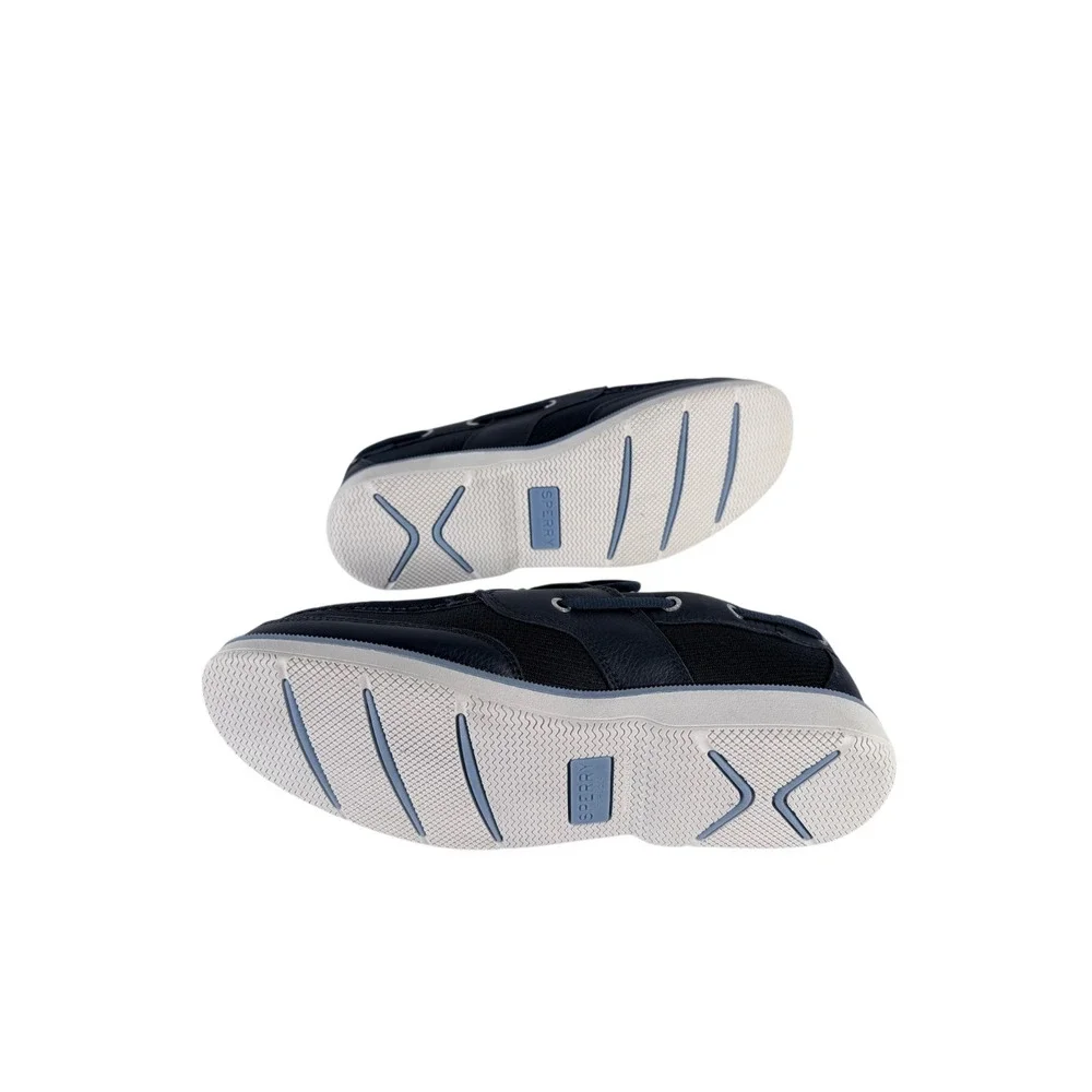 Sperry Surveyor 2 Eye Tumbled Memory Foam Navy Boat Shoes Men's‎ Size 11.5 W